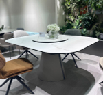 Стол М-City DISAUR Рубен (Ruben) 132 Tl-109 Серый Мрамор, Испанская керамика, стекло, Латте