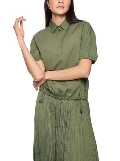 Marc Cain Блуза из хлопка с кулиской по низу