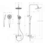 Комплект смесителей для ванной комнаты CEZARES COMFORT-CVD/LS-01