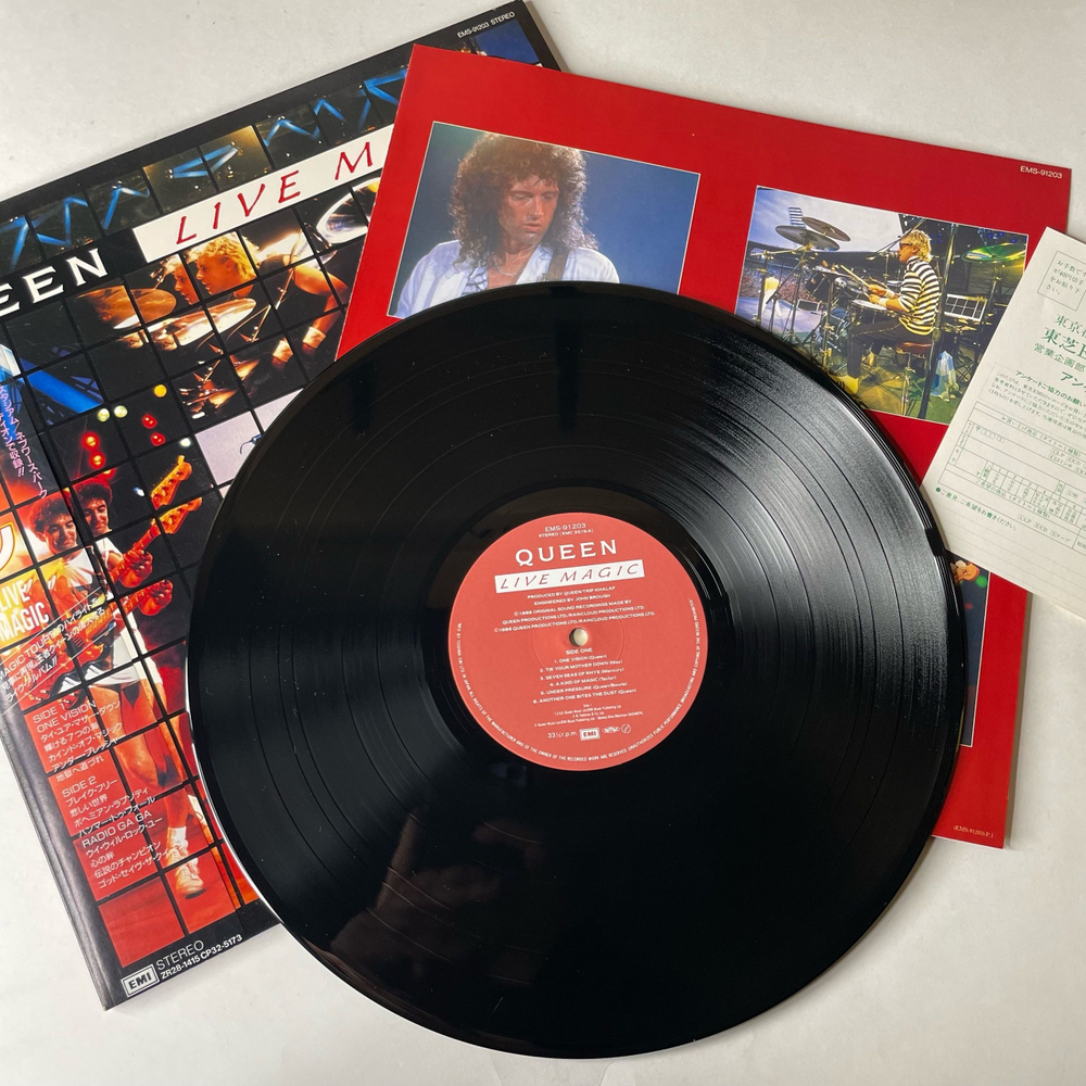 Винтажная виниловая пластинка LP Queen Live Magic (Япония 1986) (Оби)