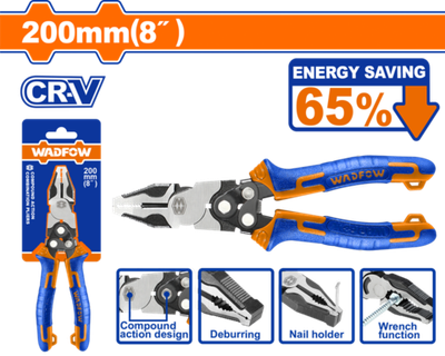 Плоскогубцы 200 мм (6/36) WADFOW WPL1768