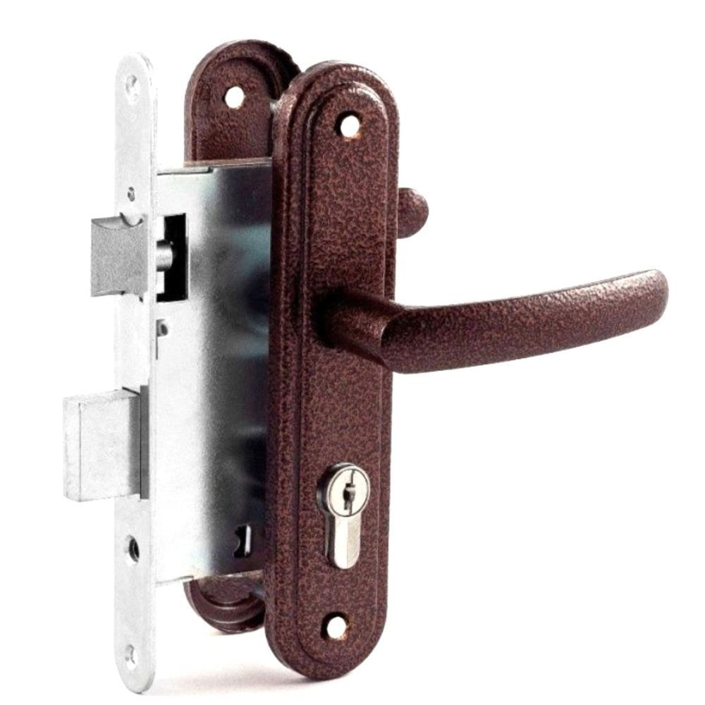 Замок врезной Зенит, ЗВ4-3.08, БП-00011718, ручка в комплект, цилиндровый, медный