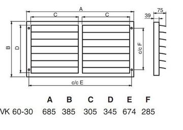 VK 60/30 Инерционная решетка Systemair