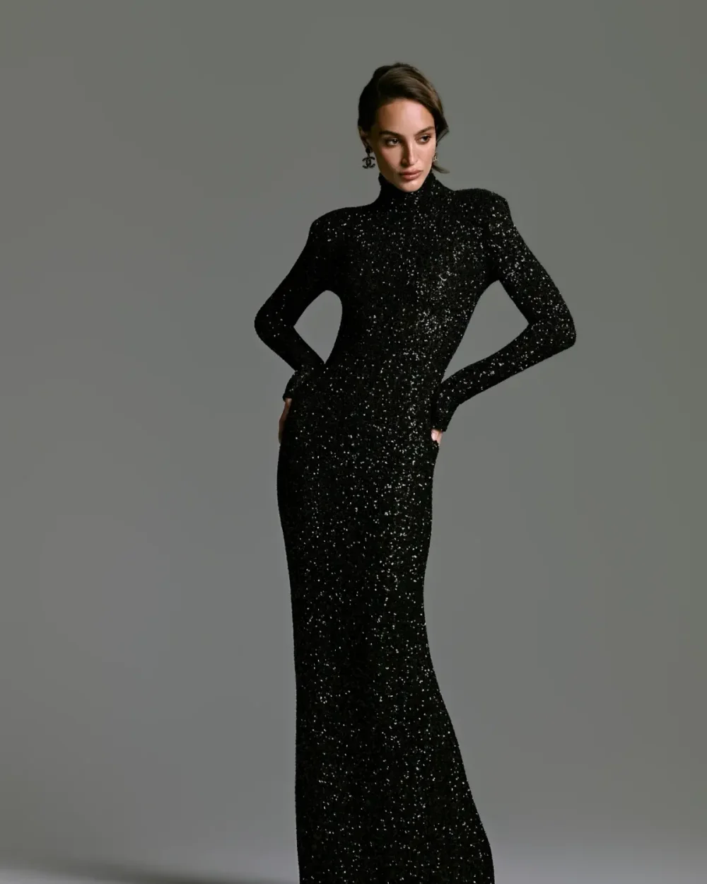 Платье макси Nova, Черный