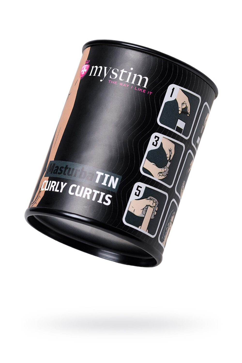 Мастурбатор MasturbaTIN Curly Curtis, TPE, белый, 4.5 см