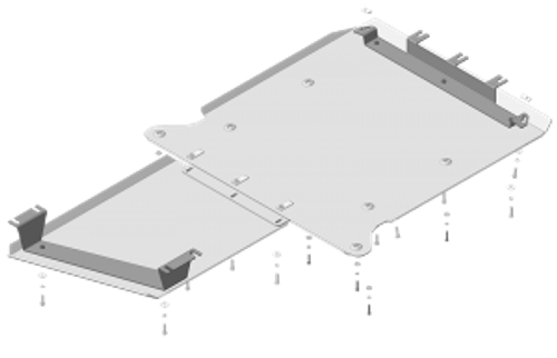 Защита картера Двигателя, КПП. 5 мм, Алюминий. для Jaguar F-Pace 2016-2024 MOTODOR.35803