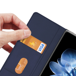 Чехол синего цвета с премиальной искусственной кожи от Dux Ducis для Xiaomi Mix Fold 4, серия Bril Series Case
