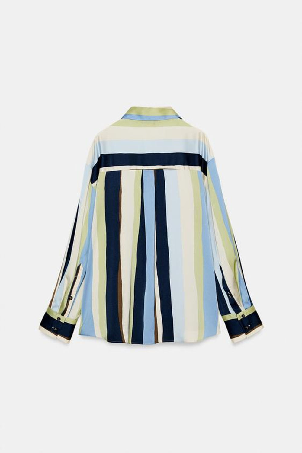Рубашка из сатина в полоску - ZARA