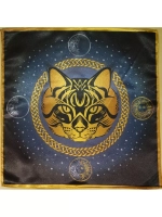 Скатерть Декоративная Предсказательная Серая кошка