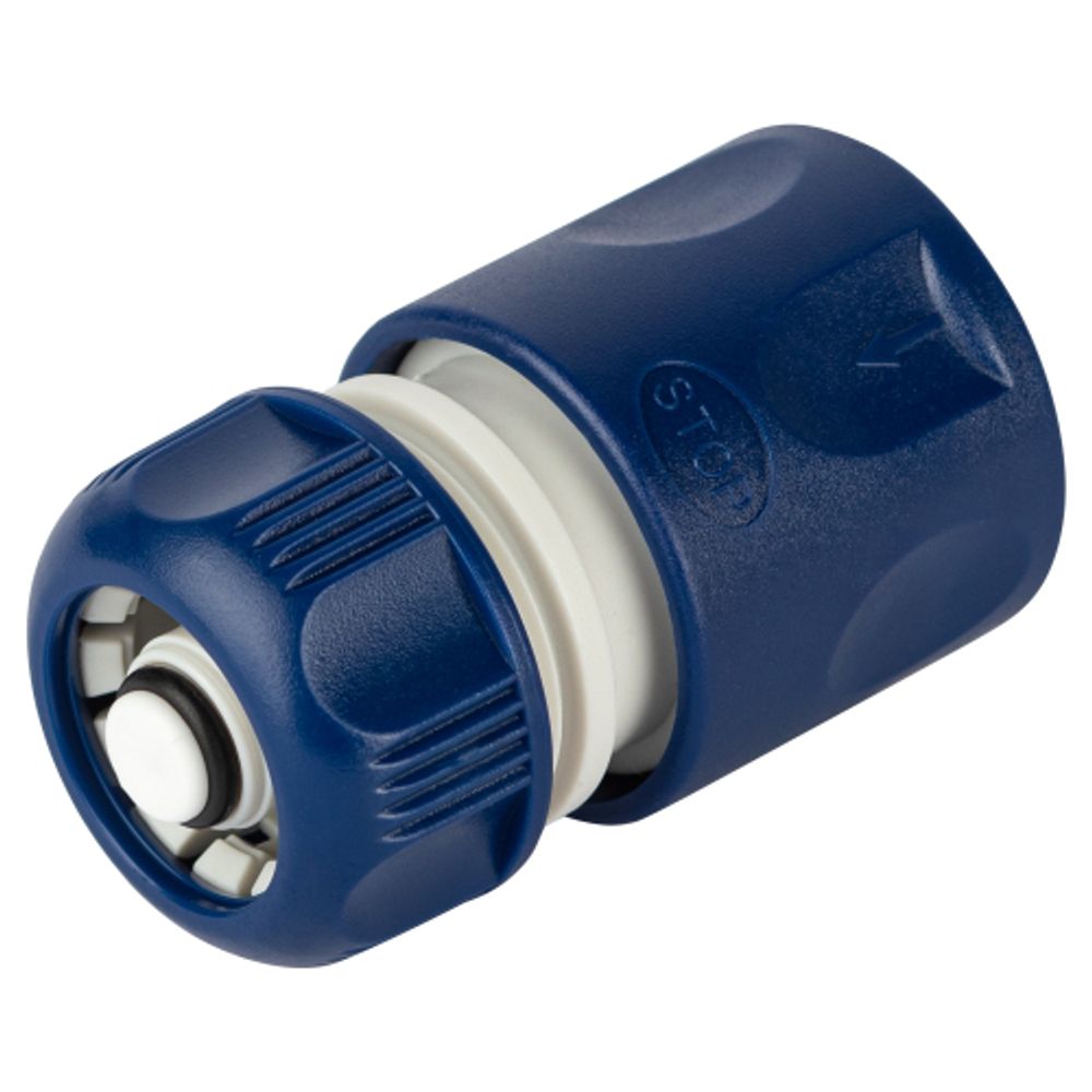 Коннектор GREEN APPLE GAES20-05 для шланга с аквастопом 1/2 12 мм