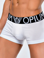 Мужские боксеры с широкой модной брендированной резинкой (Размер: XL) (Цвет: белый)