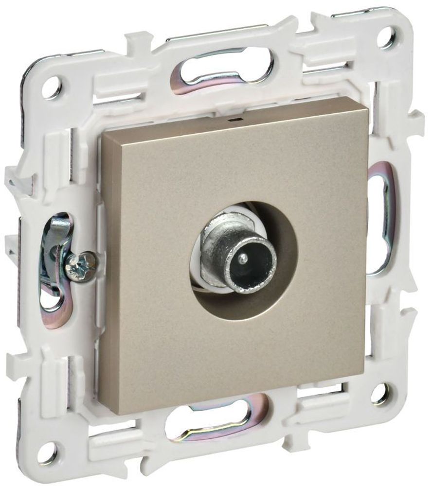 Розетка телевизионная проходная TV SKANDY SK-A17Sh шампань IEK SK-A10-P-K37