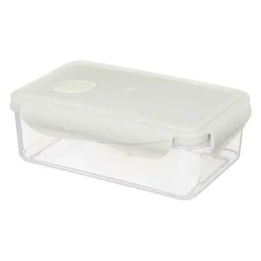 Контейнер для продуктов герметичный с клапаном eco style прямоугольный 1,1л (светло-серы