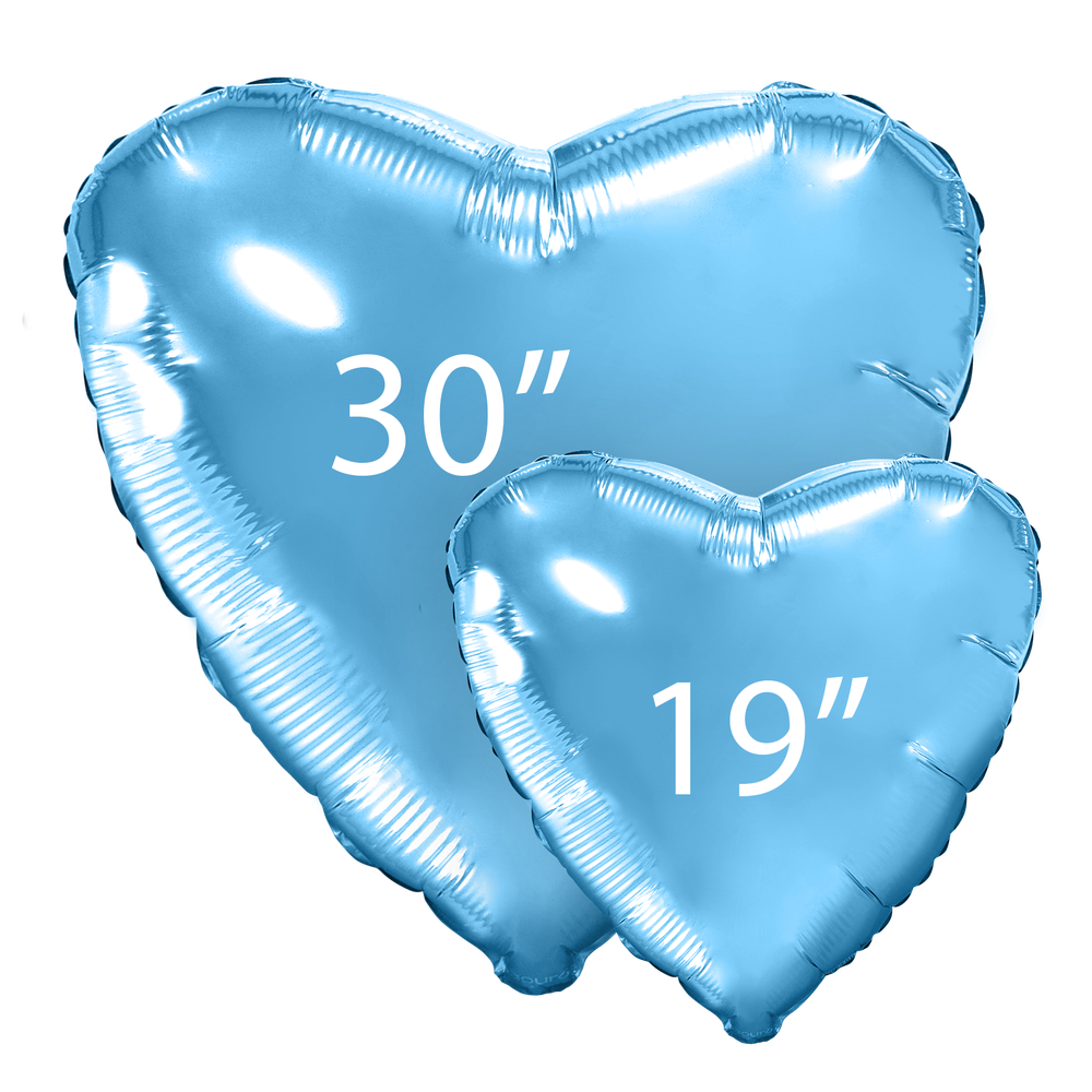 Сердце 30" Холодный голубой Agura