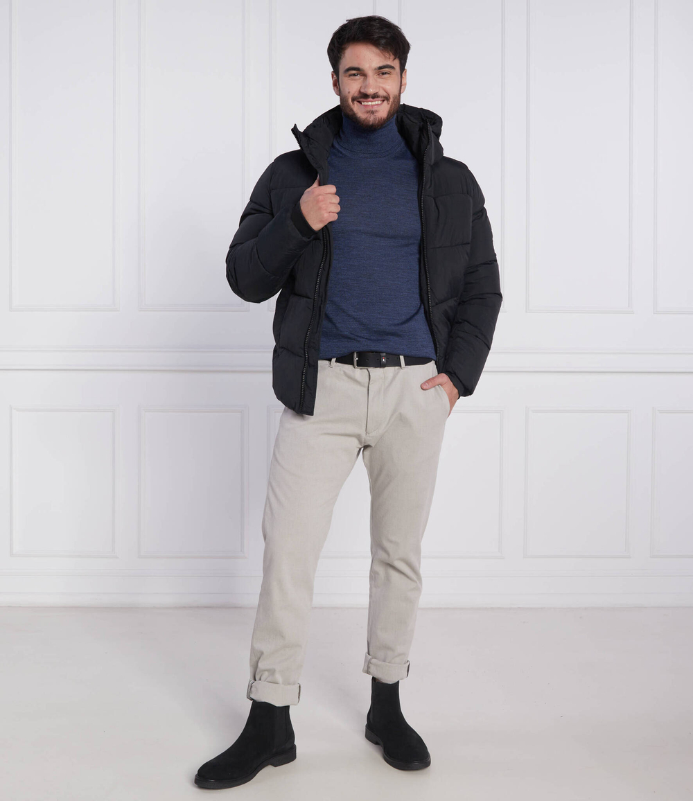 Хлопковый гольф musso-p BOSS BLACK - голубой(50468262)