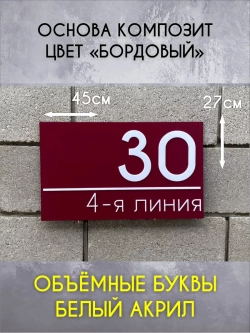 Адресная табличка на дом объемные буквы