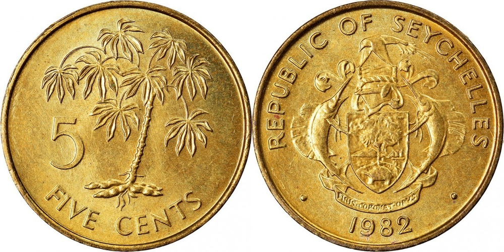 Сейшелы 5 центов, 1982-2003 Маниока XF