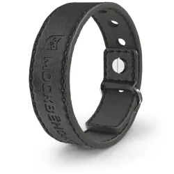 Кожаный браслет Москвёнок STYLE чёрный (проход + питание)