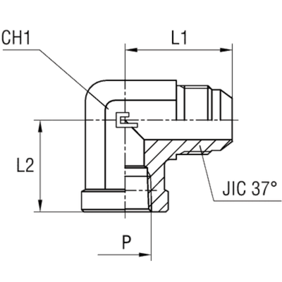 Штуцер P90 JIC 1.5/16 - NPT 1