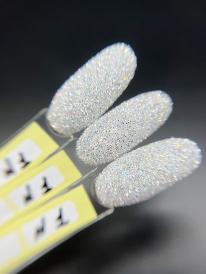 Блестки для дизайна ногтей Магический блеск №1 белый голографический