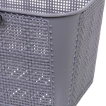 Корзинка хозяйственная «ФОЛЬК», цвет пудровый серый, 28.5*17.5*16см (лейбл)