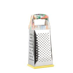 Терка (четырехсторонняя) 8*6*21см. (2вида) (нержавеющая сталь, полипропилен)