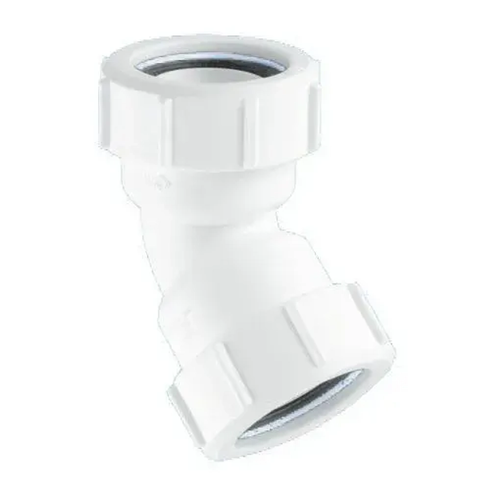 Отвод McALPIN 45гр Г40хГ40мм компрес. 40B-WH