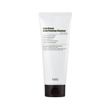 Слабокислотная пенка с центеллой и зелёным чаем PURITO From Green Deep Foaming Cleanser