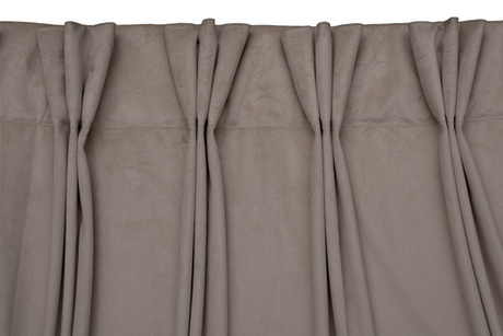 Портьера 275х260 Garda Decor Silkу 5 бежевая на подкладе