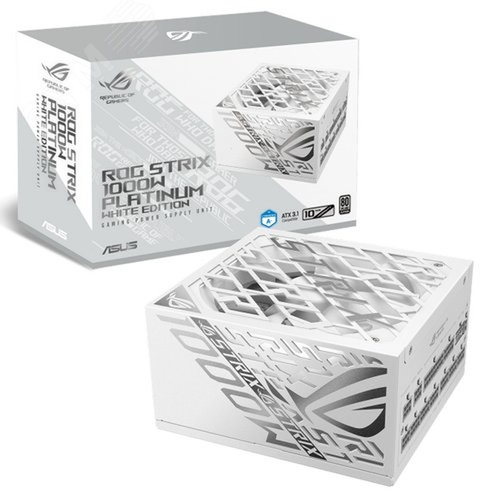 Блок питания ASUS 1000W ROG-STRIX-1000P-GAMING-WHITE, модульный, 16 Pin PCIe 5.0, 80 PLUS Platinum (90YE00W4-B0NA00)