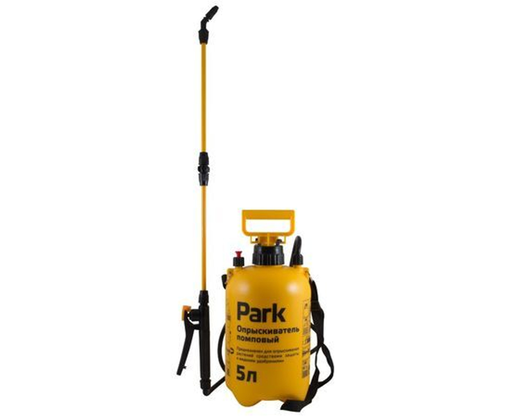 Распылитель садовый 5л, фиберг. удочка 84см, регул. ремень Park, желтый