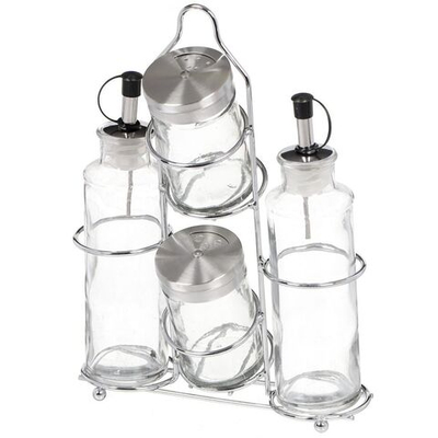 Набор для специй нерж сталь, 4 шт, на подставке, Y4-3191