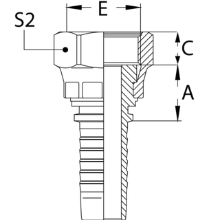 Фитинг DN 12 ORFS (Г) 1.3/16
