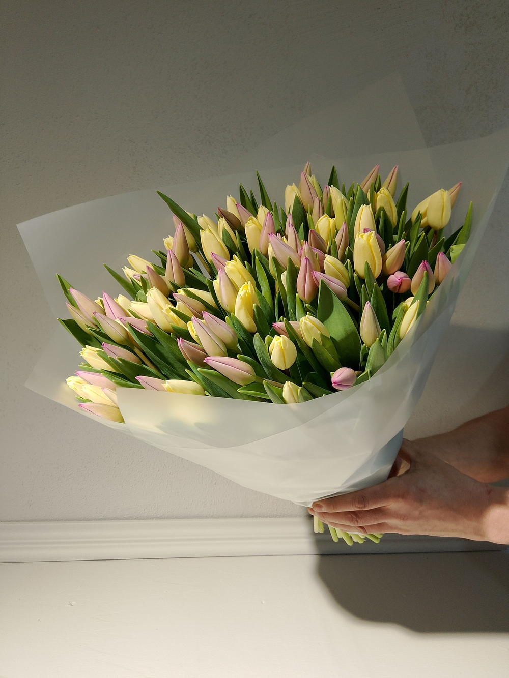 Букет из 35 тюльпанов