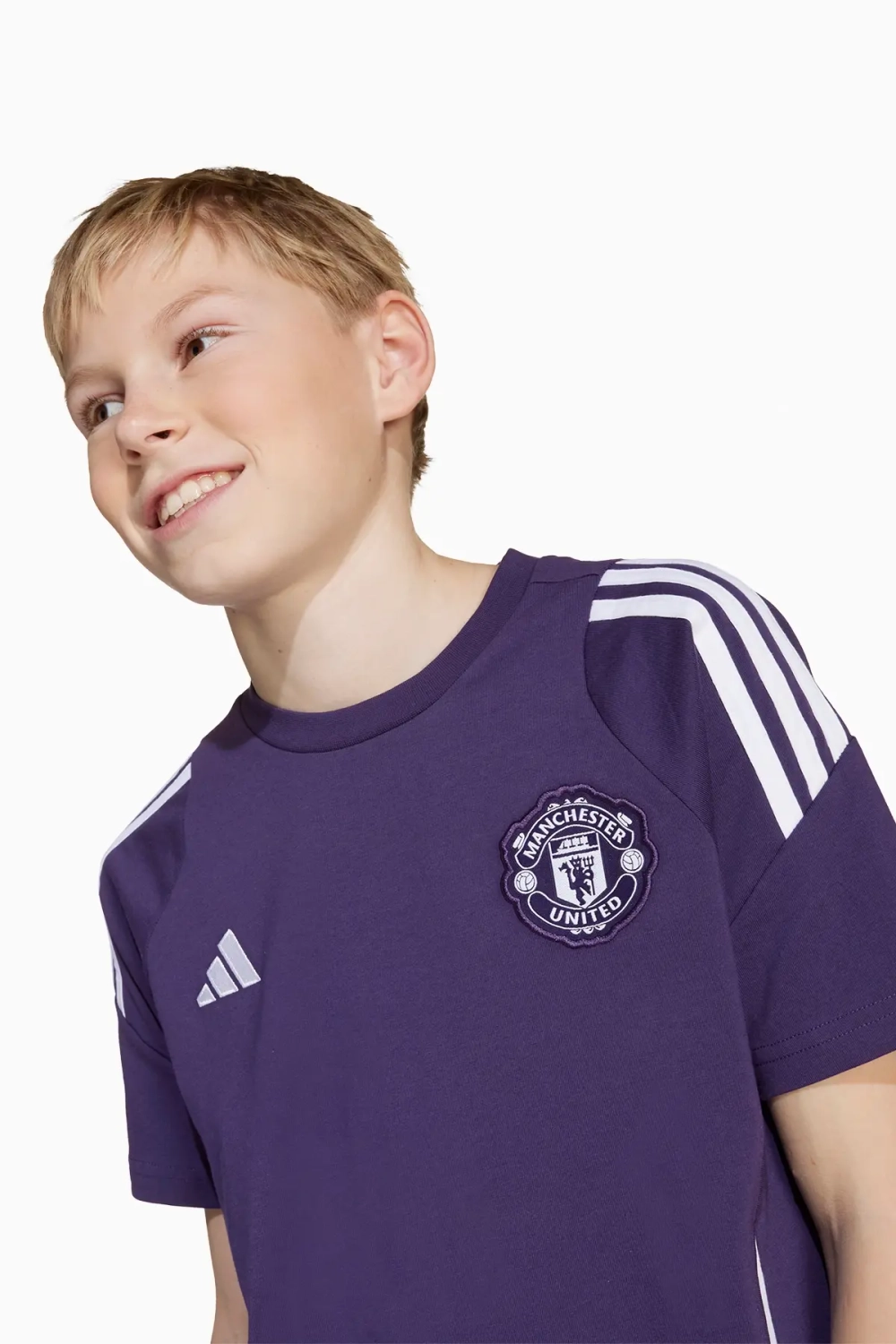 Футболка adidas Manchester United 25/26 Tee Junior - фиолетовый