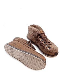 Ботинки из натурального каракуля "In Brown"