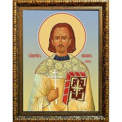 Михаил Гусев священномученик пресвитер. Икона на холсте.