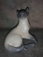 Статуэтка. Фарфор. Сиамский кот. Royal Copenhagen. Дания