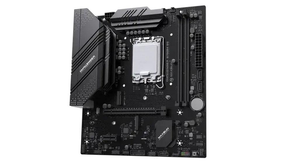 Материнская плата MaxSun Challenger B760M D5 WIFI, LGA1700, 2xDDR5, 3xSATA, 2xM.2, HDMI+VGA, mATX