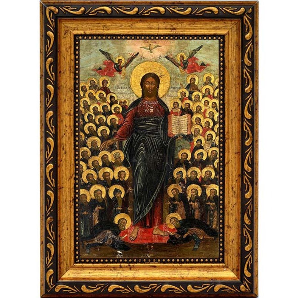 Всемилостивый Спас. Икона Иисуса Христа на холсте.