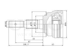 ШРУС внешний UNIO CVJ-20301