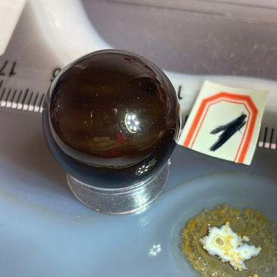 25019 Агат черный шар 19мм Бразилия