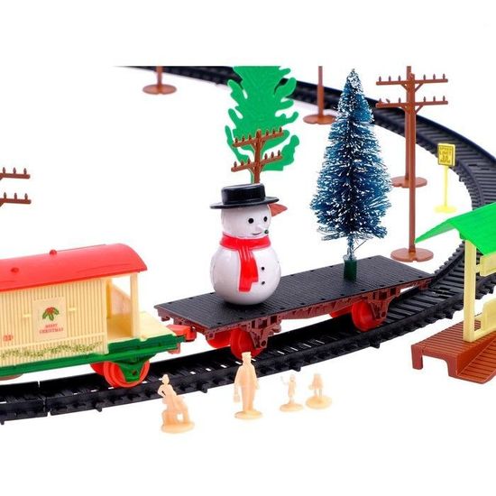 Железная дорога "Посылка от Деда Мороза", работает от батареек