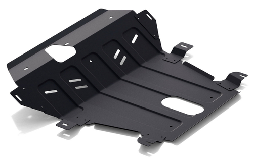 Защита картера и КПП АвтоБроня для Hawtai Boliger (V - 1.8T) МКПП 2014-2020, штампованная, сталь 1.8 мм, с крепежом, 111.02901.1