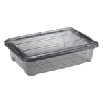 Ящик для хранения с замками КИП 2,8л Черный прозрачный