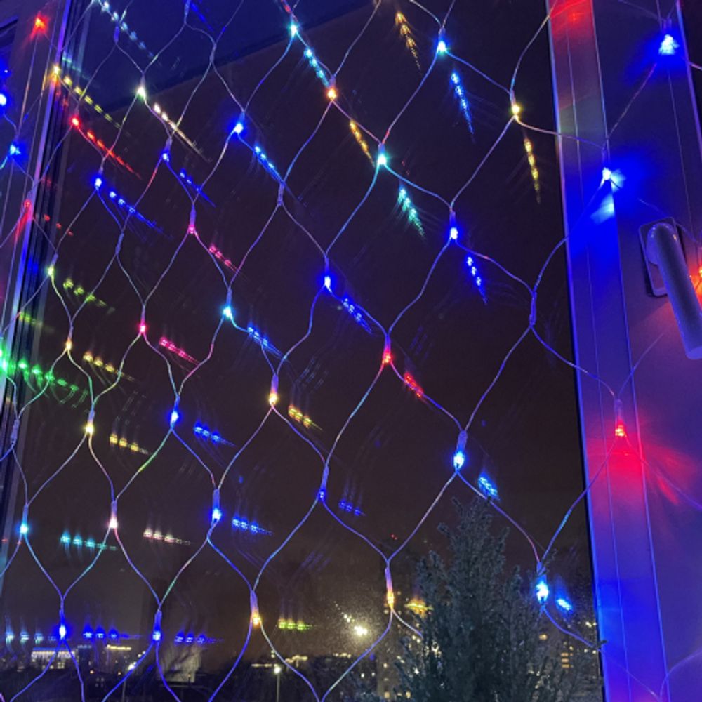 ENIS-01R ЭРА Гирлянда LED Сеть 1,8 м*1,5 м RGB, 220V, IP20