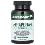 NutraMedix, Серрапептаза с инулином, 120 растительных капсул (500 мг на капсулу)