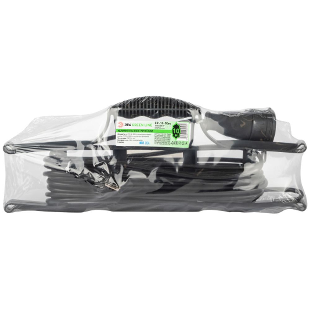 Удлинитель силовой ЭРА GREEN LINE FR-10-10m Greenline на рамке 1 розетка без заземления 10м ПВС 2x1мм2