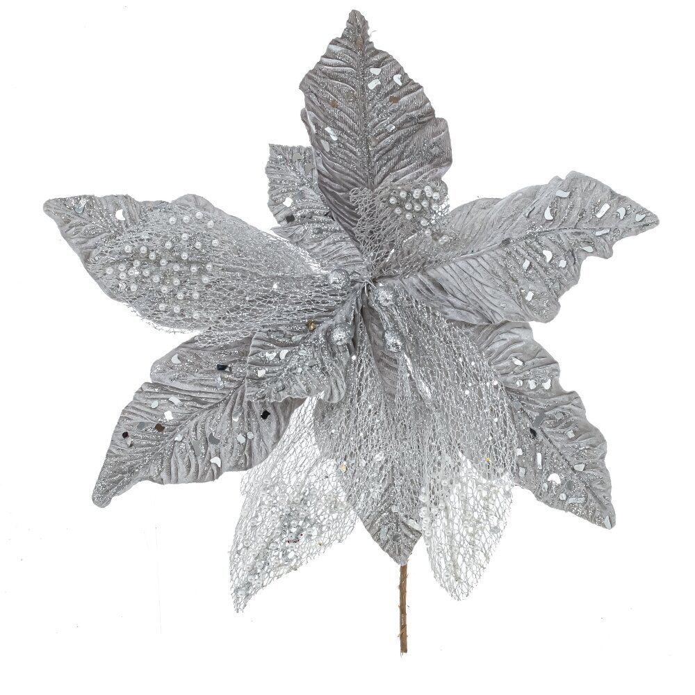 GAEM Цветок искусственный "Пуансеттия", L48 W48 H38 см