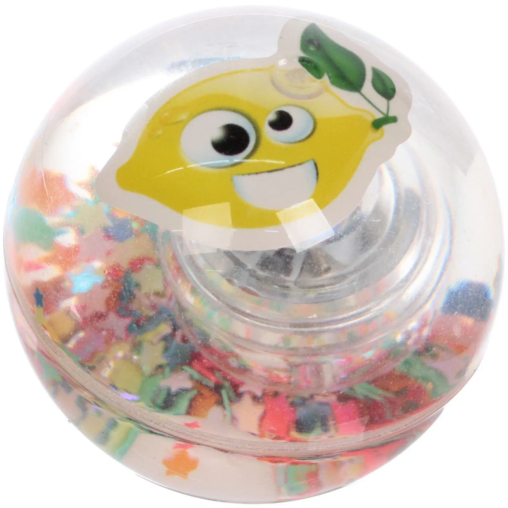 Мяч 6,5 см «Фрукты» (попрыгун с водой и подсветкой) СТИКЕР НА ВЛОЖЕНИЕ